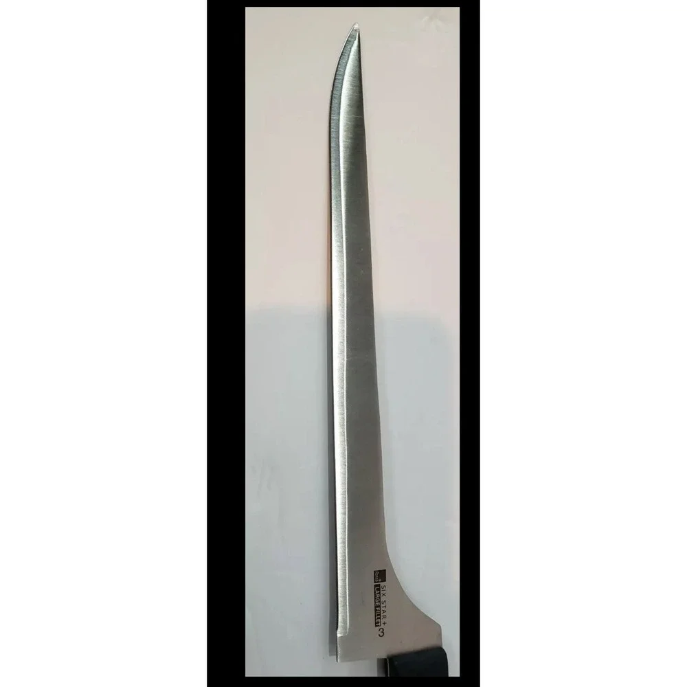 Ronco Showtime Six‎ Star #3 Stainless Steel Kitchen Black Fillet Knife Cutlery